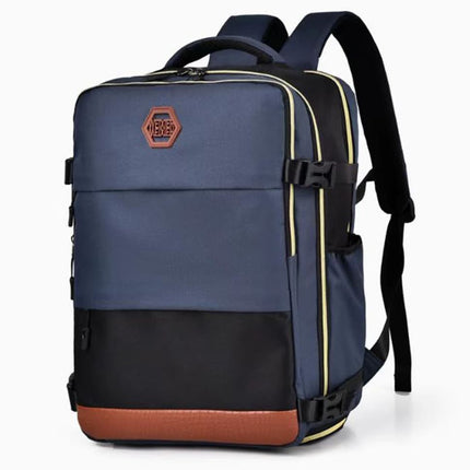 28L Multifunctional Backpack with Shoe Compartment for School Travel Work, 28x19x42cm, Blue.