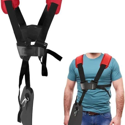 Adjustable Nylon Trimmer Strap, Compatible with Grass Trimmer and Leaf Blower, Dark Red.