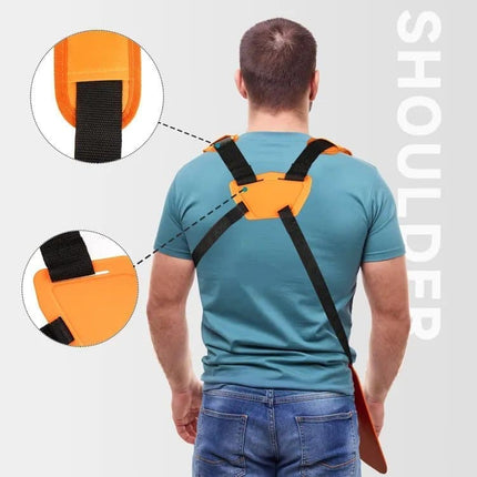Adjustable Nylon Trimmer Strap for Grass Trimmer and Leaf Blower, Orange.