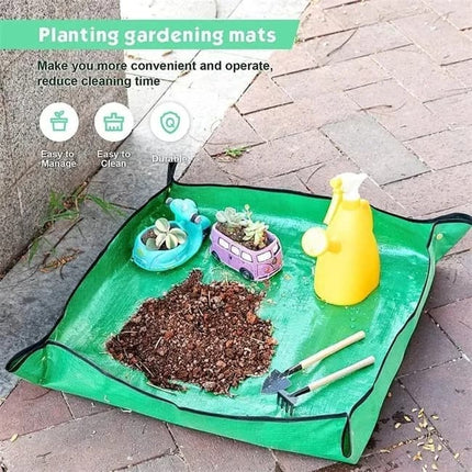 2-Pack Foldable Waterproof Garden Planting Mats, 60x90cm, Compatible with Indoor Succulent Transplanting.