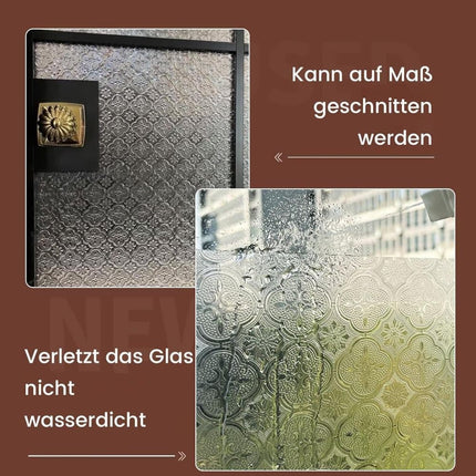50cmx3m 3D Window Film Self-Adhesive Privacy UV Heat Protection Decorative Reusable for Bathroom Home and Office Glass.