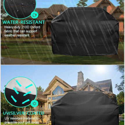 Heavy Duty Grill Cover 210D Oxford Waterproof UV Protection, 145x61x117 cm.
