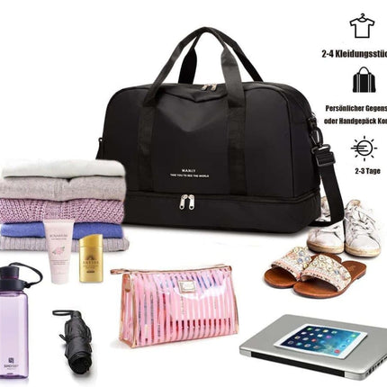 Large Capacity Waterproof Nylon Sport Gym Bag for Women and Men.