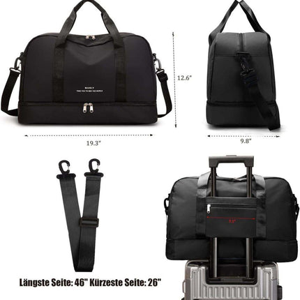 Large Capacity Waterproof Nylon Sport Gym Bag for Women and Men.
