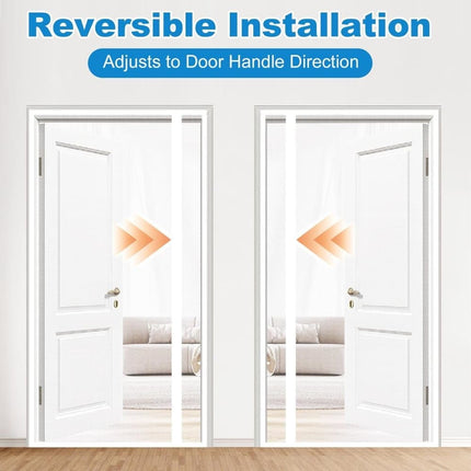 Self-Adhesive Magnetic Mosquito Net Door Curtain Removable Durable Insect Fly and Cat Proof, 90x200cm, White.