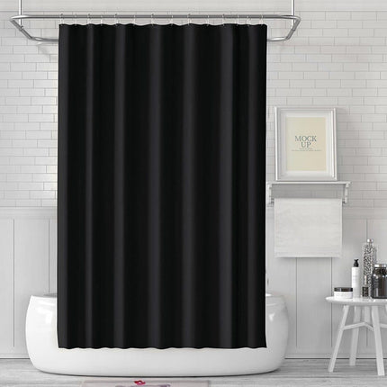 1 Reinforced PEVA Shower Curtain Waterproof Mildew Resistant Quick-Drying, 180x180cm, Black.