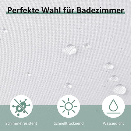 Waterproof Reinforced PEVA Shower Curtain Mildew Resistant Colorfast Durable Quick-Drying, 71x72 inches, Beige.