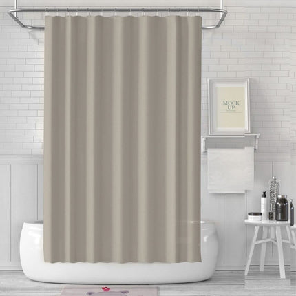 Waterproof Reinforced PEVA Shower Curtain Mildew Resistant Colorfast Durable Quick-Drying, 71x72 inches, Beige.