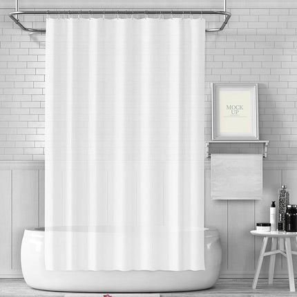 Waterproof PEVA Shower Curtain 72x72 inches, Mildew Resistant Quick-Drying Bathroom Divider, Colorfast, White.