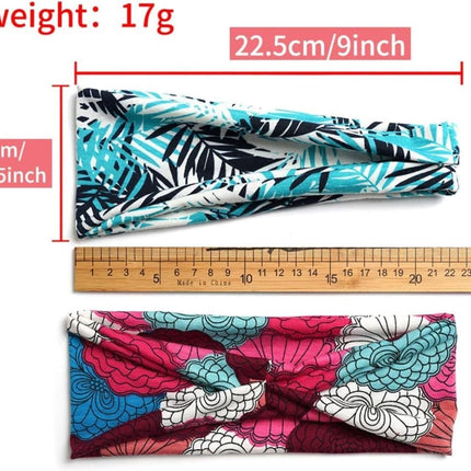 6 pcs Elastic Hair Band Headband for Yoga Training, Patterned.