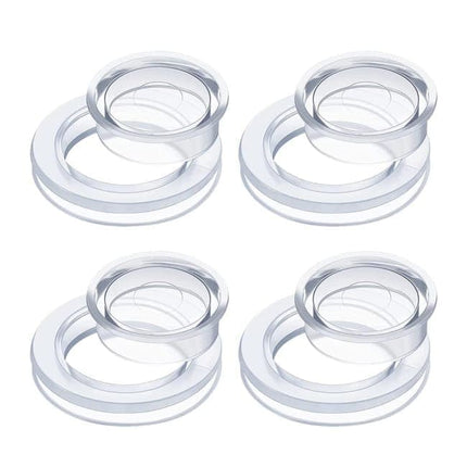 4-pack Transparent Silicone Umbrella Hole Ring and Cap for Garden and Patio, 2.5-inch.