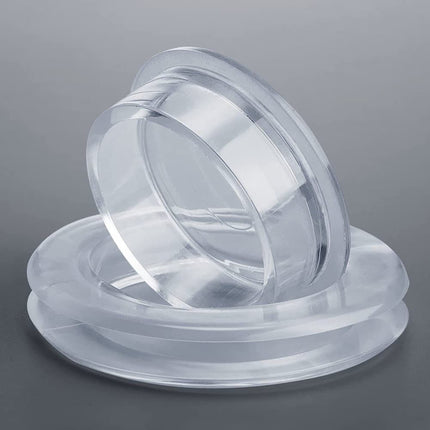 4-pack Transparent Silicone Umbrella Hole Ring and Cap for Garden and Patio, 2.5-inch.