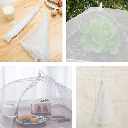 4 Pack Pop-up Food Cover Mesh Insect Net, Foldable for Camping Picnic Grilling, 43cm, Compatible with Oral-B Braun.