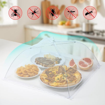 4 Pack Pop-up Food Cover Mesh Insect Net, Foldable for Camping Picnic Grilling, 43cm, Compatible with Oral-B Braun.
