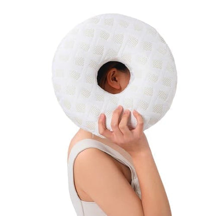 Orthopedic Pillow with Ear Holes for Side Sleeping, Super Microfiber Bamboo Fiber Perforated Pillow, Comfortable and Ear-Friendly, Wood.