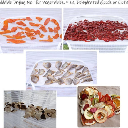 4 Layer Hanging Drying Net with Zipper, Foldable Garden Drying Net for Plants Seeds and Fish, 40x60cm.