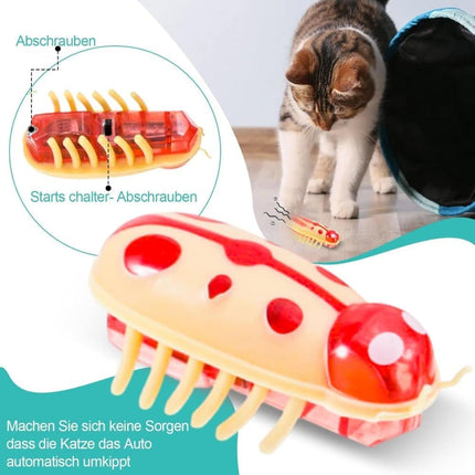 7-Piece Interactive Pet Toy for Cats and Dogs, Mini Beetle Electric Toy, Compatible with Small Pets, 4 Inches.