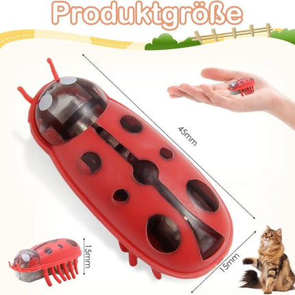 4-Piece Interactive Pet Toy for Cats and Dogs, Mini Beetle Electric Toy, Compatible with Small Pets, 4 Inches.