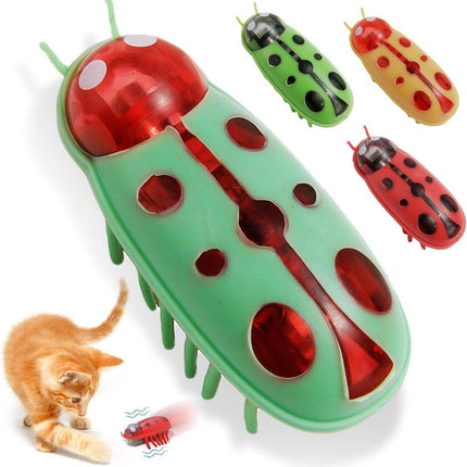 4-Piece Interactive Pet Toy for Cats and Dogs, Mini Beetle Electric Toy, Compatible with Small Pets, 4 Inches.