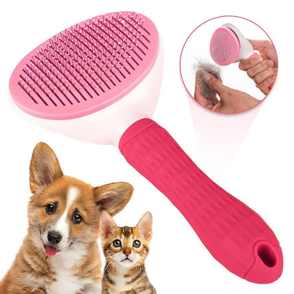 Dog brush and fur brush for dogs and cats, Pink.