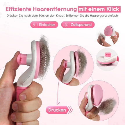 Dog brush and fur brush for dogs and cats, Pink.