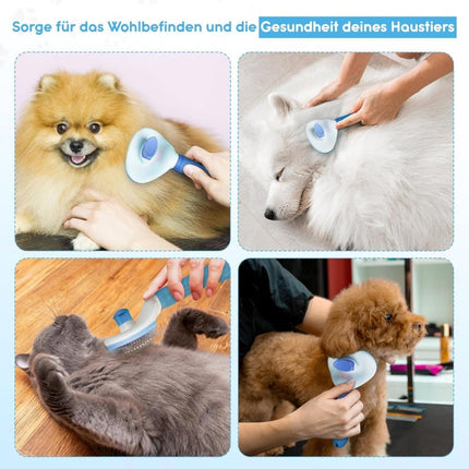 Dog brush for dogs and cats, fur brush, compatible with all breeds, Blue.