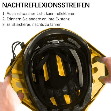 Reflective Bicycle Helmet Cover, Universal Fit, Wind and Water Resistant, Yellow.
