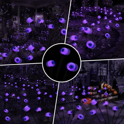 Solar Powered Halloween Eye Lights 4-Pack for Garden and Patio Decoration, Waterproof, 1/4\.