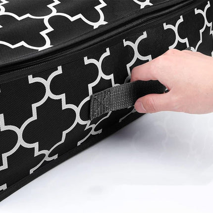 2-Pack Foldable Storage Boxes for Clothes and Blankets, Under-Bed Drawers, Multifunctional Organizer, Black.