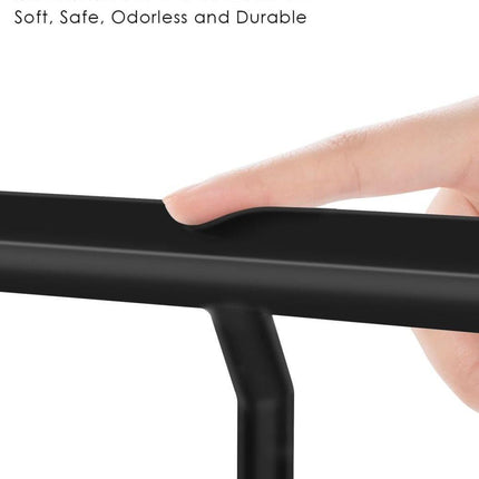 Silicone shower scraper for windows shower doors and car windows, with hook, white.