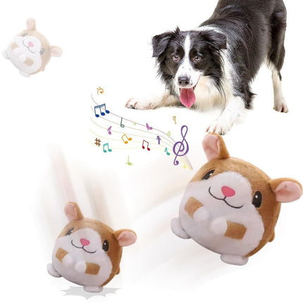Durable Interactive Plush Dog Toy with Ball, Perfect for Training.