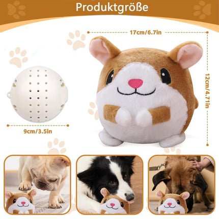 Durable Interactive Plush Dog Toy with Ball, Perfect for Training.