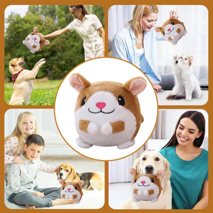 Durable Interactive Plush Dog Toy with Ball, Perfect for Training.