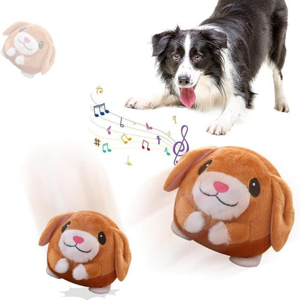 Interactive Plush Dog Toy for Training and Play, Durable Ball Design.