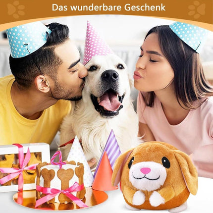 Interactive Plush Dog Toy for Training and Play, Durable Ball Design.