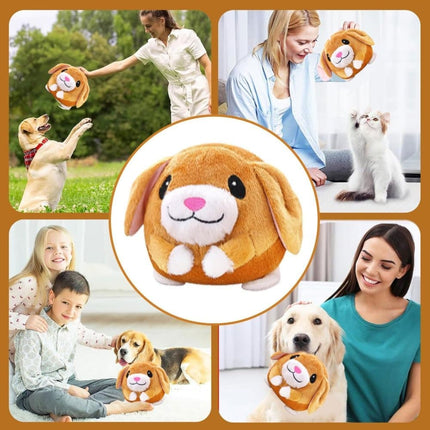 Interactive Plush Dog Toy for Training and Play, Durable Ball Design.