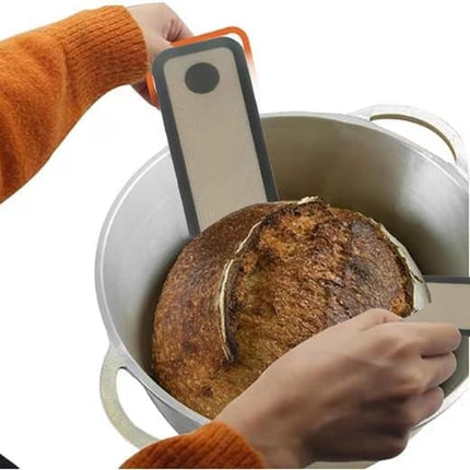 2-Pack Nonstick Silicone Baking Mat with Long Handles, Gray.