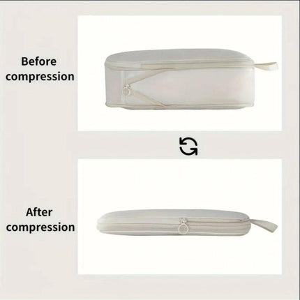 6-Piece Waterproof Travel Storage Bags Organizer for Suitcase, Gray, Compatible with Travel and Vacation.