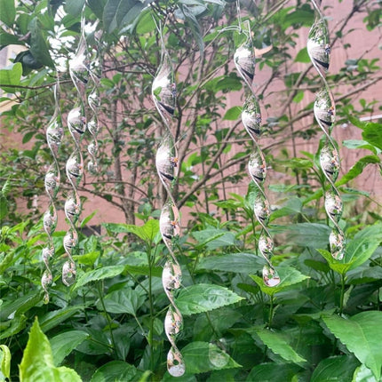 30-Pack Silver Bird Repellent Spiral Scarecrow, UV Resistant for Garden and Terrace, 30 cm.