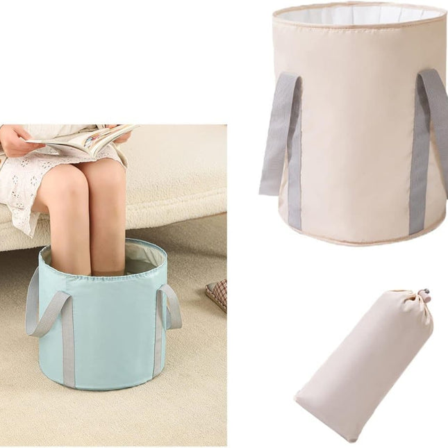 Foldable Foot Bath Tub 30x36cm, Wood, Portable for Home Travel Camping Outdoor Use, Foot Spa and Care.