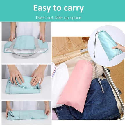 Foldable Foot Bath Tub Blue, Portable for Home Travel Camping Spa Care, 30x20cm.