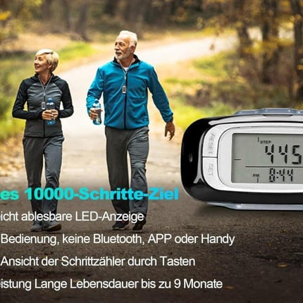 3D Pedometer with Large Easy-to-Read Display, Steps Distance Calories Tracking, No App Needed, 9 Month Battery Life for Elderly and Exercise Tracking.