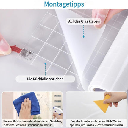White Frosted Window Film for Bathrooms and Offices, Self-Adhesive Opaque UV Protection Privacy Film, 45cmx2m.