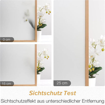 Frosted self-adhesive window film for privacy and UV protection, opaque, for offices and bathrooms, 45cmx2m.