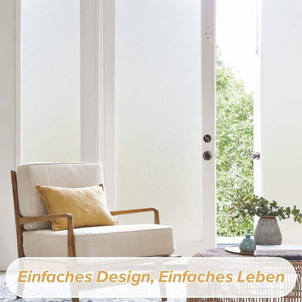 Frosted window film for privacy, self-adhesive UV protection film, transparent, for bathrooms and offices, 45cmx5m.