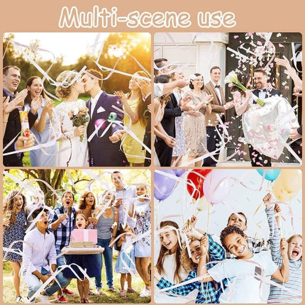 30 Pack Wedding & Party Decor Satin & Lace Ribbon Wands with Bells, 30cm Light Orange.