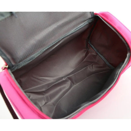 Waterproof makeup bag with 3 compartments and handle, hanging toiletry bag for men and women, dark blue.