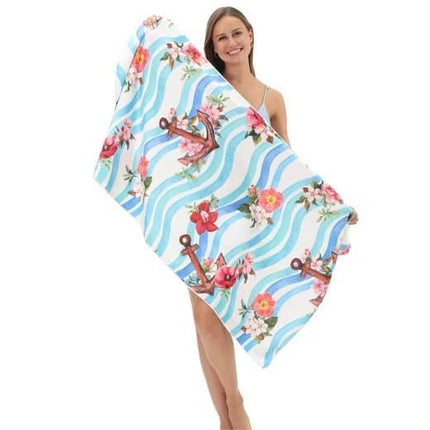 XXL Microfiber Beach Towel, Quick-Drying Lightweight Bath Towel for Beach, 70x140 cm.