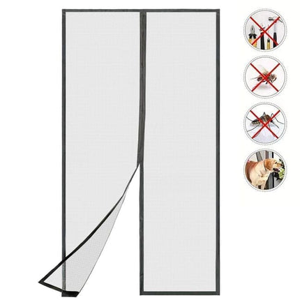 Magnetic insect screen door 80x210cm, automatic closing, durable scratch-resistant, breathable quiet, for insect mosquito protection.