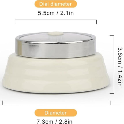 60 Minute Mechanical Kitchen Timer with Magnet, Light Purple, 3.6 x 7.3cm.